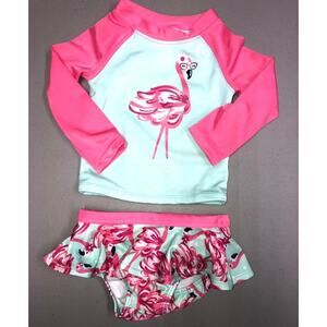 Gymboree FLAMINGO Rashguard Set 6-12 Months EUC